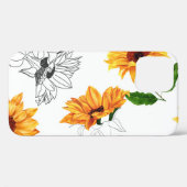 Von Hand gezeichnet Sonnenblumen: lebendiges gelbe Case-Mate iPhone Hülle (Rückseite (Horizontal))