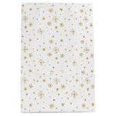 Von Hand gezeichnet Sterne und Schneeflocken Mittlere Geschenktüte (Vorderseite)