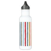 Von Hand gezeichnet Streifen in modernen Farbtönen Edelstahlflasche (Links)