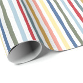 Von Hand gezeichnet Streifen in modernen Farbtönen Geschenkpapier (Rolleneckpunkt)