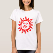 Von Hand gezeichnet Sun Motif - Rot T-Shirt (Vorderseite)