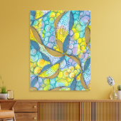 Von Hand gezeichnet, verworrene künstlerische Farb Leinwanddruck (Insitu (Wohnzimmer))