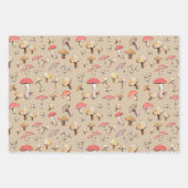 Von Hand Gezeichnet Waldmushrooms Nature Cotatteco Geschenkpapier Set (Vorderseite 3)