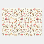 Von Hand Gezeichnet Waldmushrooms Nature Cotatteco Geschenkpapier Set (Vorderseite)