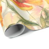 Von Hand gezeichnet Wasserfarbenblütenmuster mit n Geschenkpapier (Rolleneckpunkt)