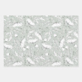 Von Hand gezeichnet Wildblumen Stift Muster Geschenkpapier Set (Vorderseite 3)