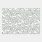 Von Hand gezeichnet Wildblumen Stift Muster Geschenkpapier Set (Vorderseite 2)