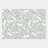 Von Hand gezeichnet Wildblumen Stift Muster Geschenkpapier Set (Vorderseite)