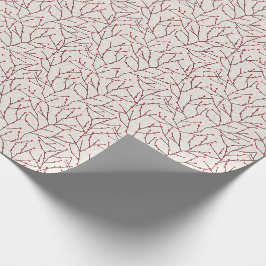 Von Hand gezeichnet Winterberry Branches Geschenkpapier (Ecke)