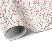 Von Hand gezeichnet Winterberry Branches Geschenkpapier (Rolleneckpunkt)