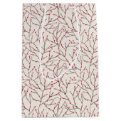 Von Hand gezeichnet Winterberry Branches Mittlere Geschenktüte (Vorderseite)