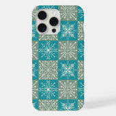 Von Hand Gezeichnet Winterschneeflockenmuster iPhone Hülle (Rückseite)