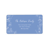 Von Hand Gezeichnet Winterwonderland-Urlaub Adressaufkleber (Vorne)