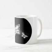 von Hand gezeichneter Schmetterling  Kaffeetasse (VorderseiteRechts)