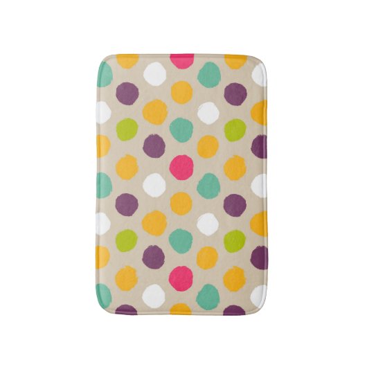 Von Hand gezeichnetes Tupfenmuster Badematte (Vorderseite Vertikal)