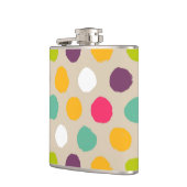 Von Hand gezeichnetes Tupfenmuster Flachmann (Links)