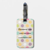 Von Hand gezeichnetes Tupfenmuster Gepäckanhänger (Rückseite vertikal)