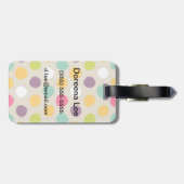 Von Hand gezeichnetes Tupfenmuster Gepäckanhänger (Rückseite horizontal)