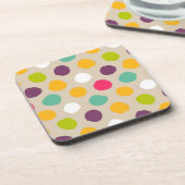 Von Hand gezeichnetes Tupfenmuster Getränkeuntersetzer (Linke Seite)