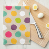 Von Hand gezeichnetes Tupfenmuster Handtuch (Viertel Falte)