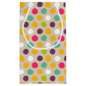 Von Hand gezeichnetes Tupfenmuster Kleine Geschenktüte (Rückseite)