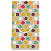 Von Hand gezeichnetes Tupfenmuster Kleine Geschenktüte (Vorderseite)