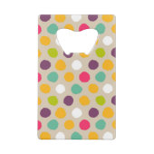 Von Hand gezeichnetes Tupfenmuster Kreditkartenflaschenöffner (Rückseite)