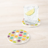 Von Hand gezeichnetes Tupfenmuster Sandstein Untersetzer (Seite)