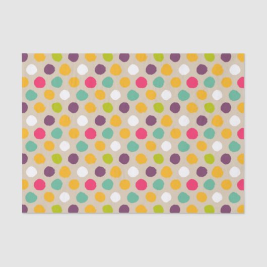 Von Hand gezeichnetes Tupfenmuster Seidenpapier (Vorderseite)