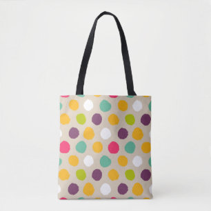 Von Hand gezeichnetes Tupfenmuster Tasche