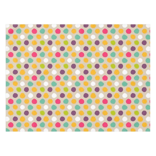 Von Hand gezeichnetes Tupfenmuster Tischdecke (Vorderseite (Horizontal))