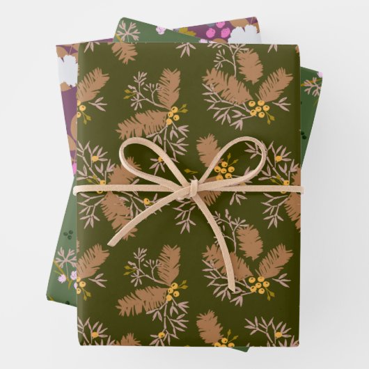 Von Herbst bis Winter: Wrapping Paper Sie Geschenkpapier Set (Beispiel)