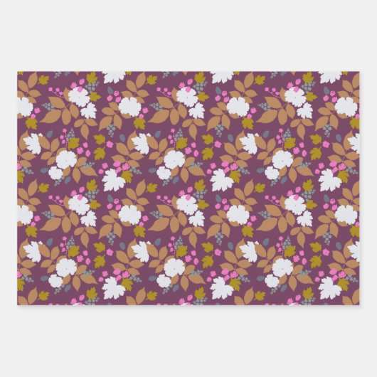 Von Herbst bis Winter: Wrapping Paper Sie Geschenkpapier Set (Vorderseite 3)