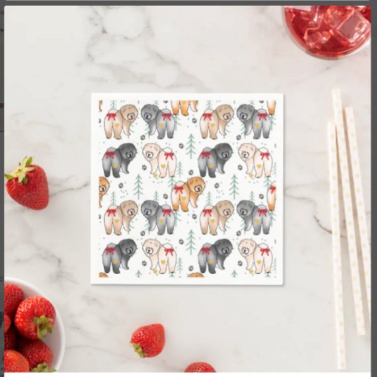 VON HERZEN 5 Chow-Farben Serviette