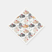 VON HERZEN 5 Chow-Farben Serviette (Ecke)
