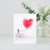 Von Herzen geben Postkarte (Stehend Vorderseite)