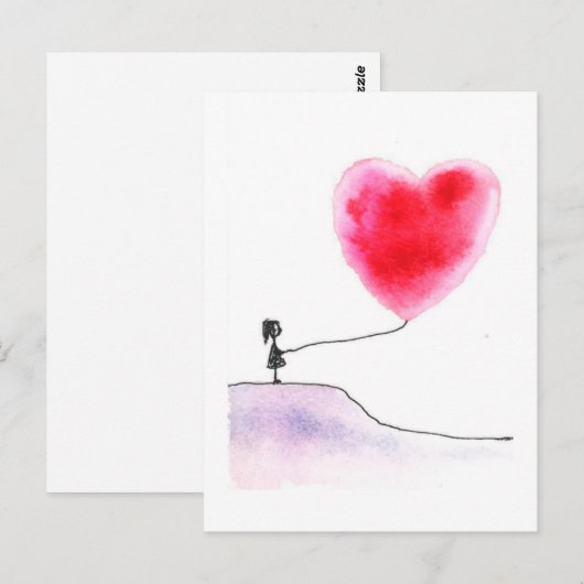 Von Herzen geben Postkarte (Vorne/Hinten)