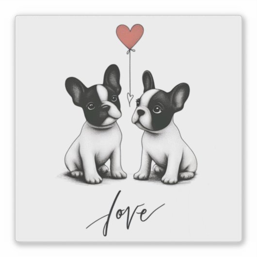 Von Herzen getickt Aufkleber (Vorderseite)