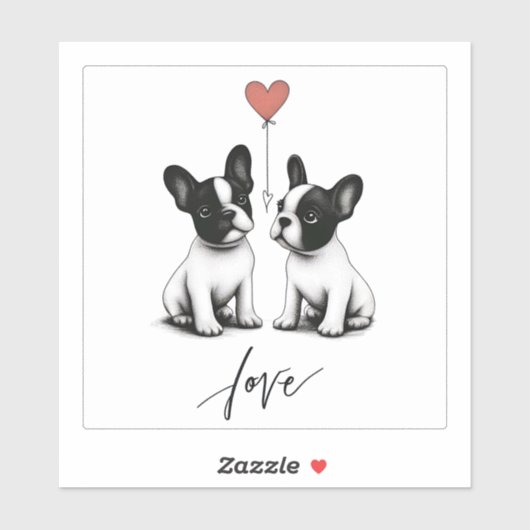 Von Herzen getickt Aufkleber (Blatt)