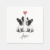 Von Herzen getickt Serviette (Vorderseite)