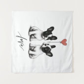 Von Herzen getickt Wandteppich (Vorderseite (Horizontal))