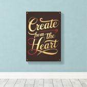 Von Herzen kreieren Leinwanddruck (Insitu (Holzboden))