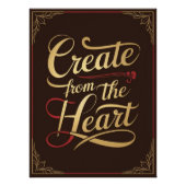 Von Herzen kreieren Poster (Vorderseite)