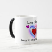 Von Herzen zu deiner Morphing-Tasse Verwandlungstasse (Vorderseite Links)