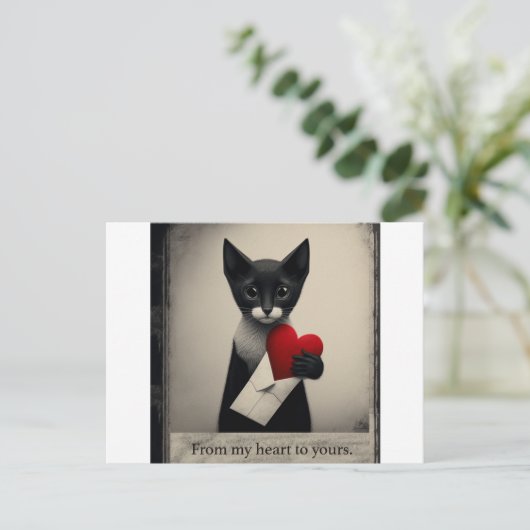 Von Herzen zu dir Postkarte (Stehend Vorderseite)