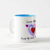 Von Herzen zu dir zwei tone Tasse (Vorderseite Links)