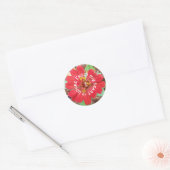 Von Herzen zu Ihrer roten Blume Aufkleber (Umschlag)