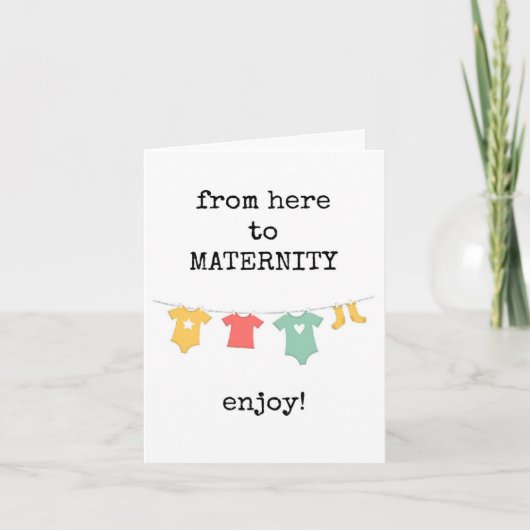 Von hier bis zur Mutterschaft: Happy Maternity Ver Karte (Vorderseite)