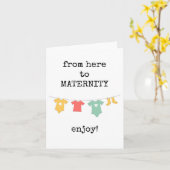 Von hier bis zur Mutterschaft: Happy Maternity Ver Karte (Gelbe Blume)