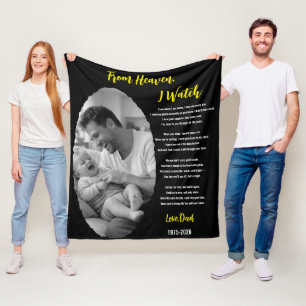 Von Himmel aus beobachte ich dich – Personalisiert Fleecedecke